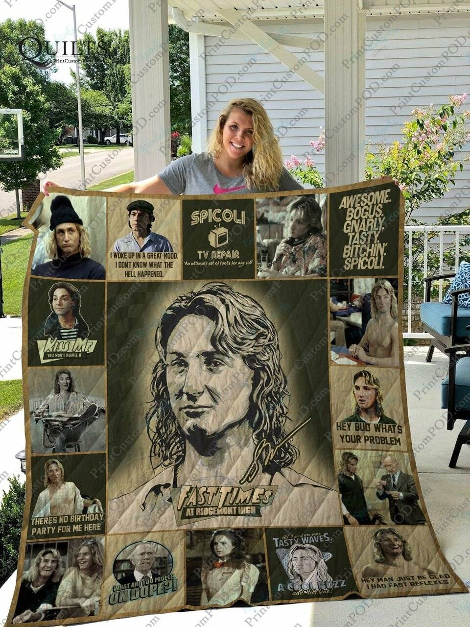 Mofi Fast Times At Ridgemont High Quilt Blanket and Home Decor