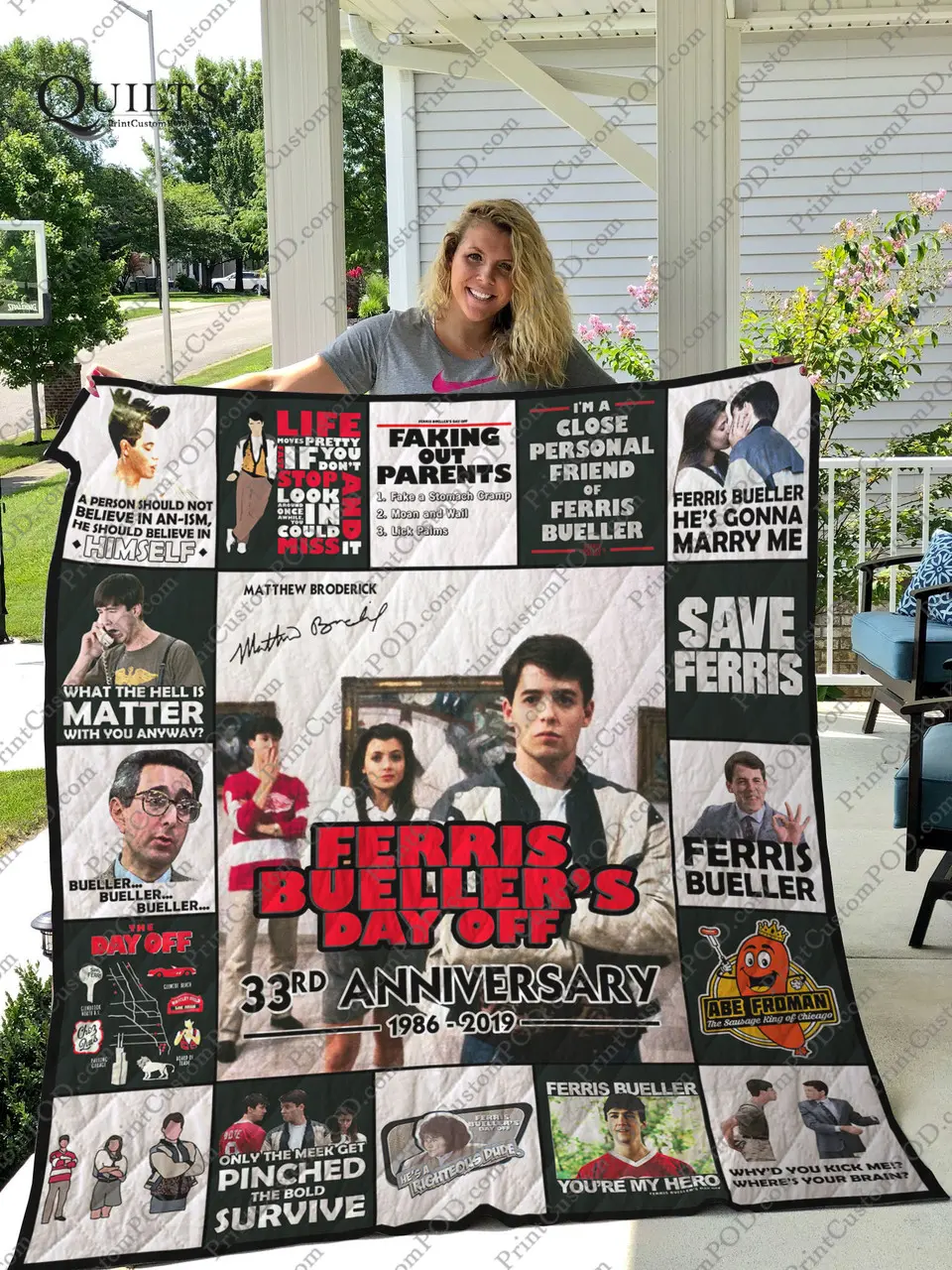 Mofi - Ferris BuellerS Day Off Quilt Blanket For Fans Ver 17-2 and Home Decor