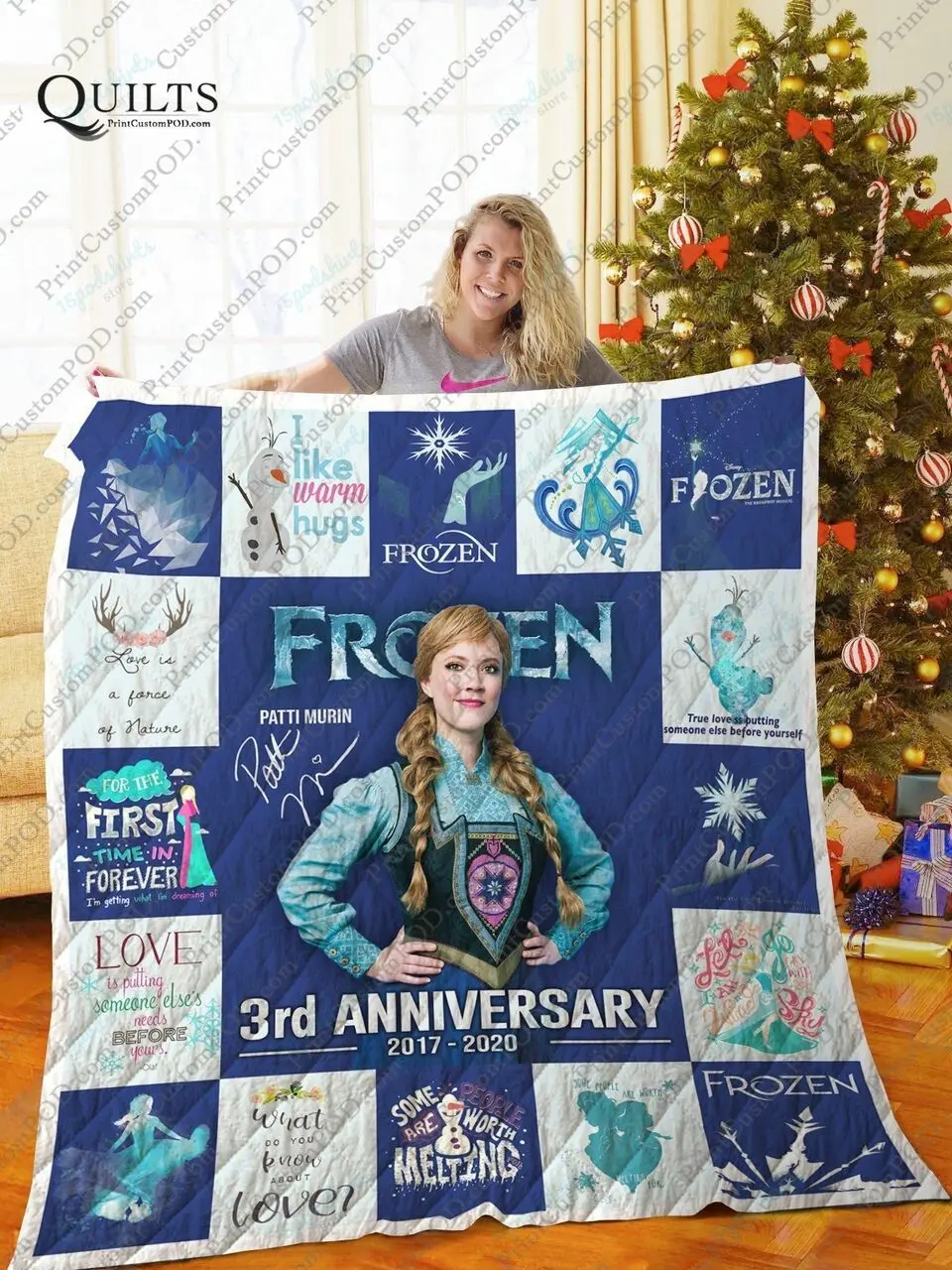 Mofi Frozen Quilt Blanket Ver 2 and Home Decor