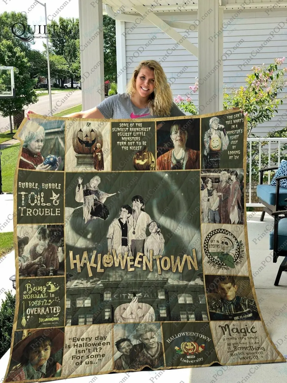 Mofi Halloweentown Quilt Blanket Ver 17 and Home Decor