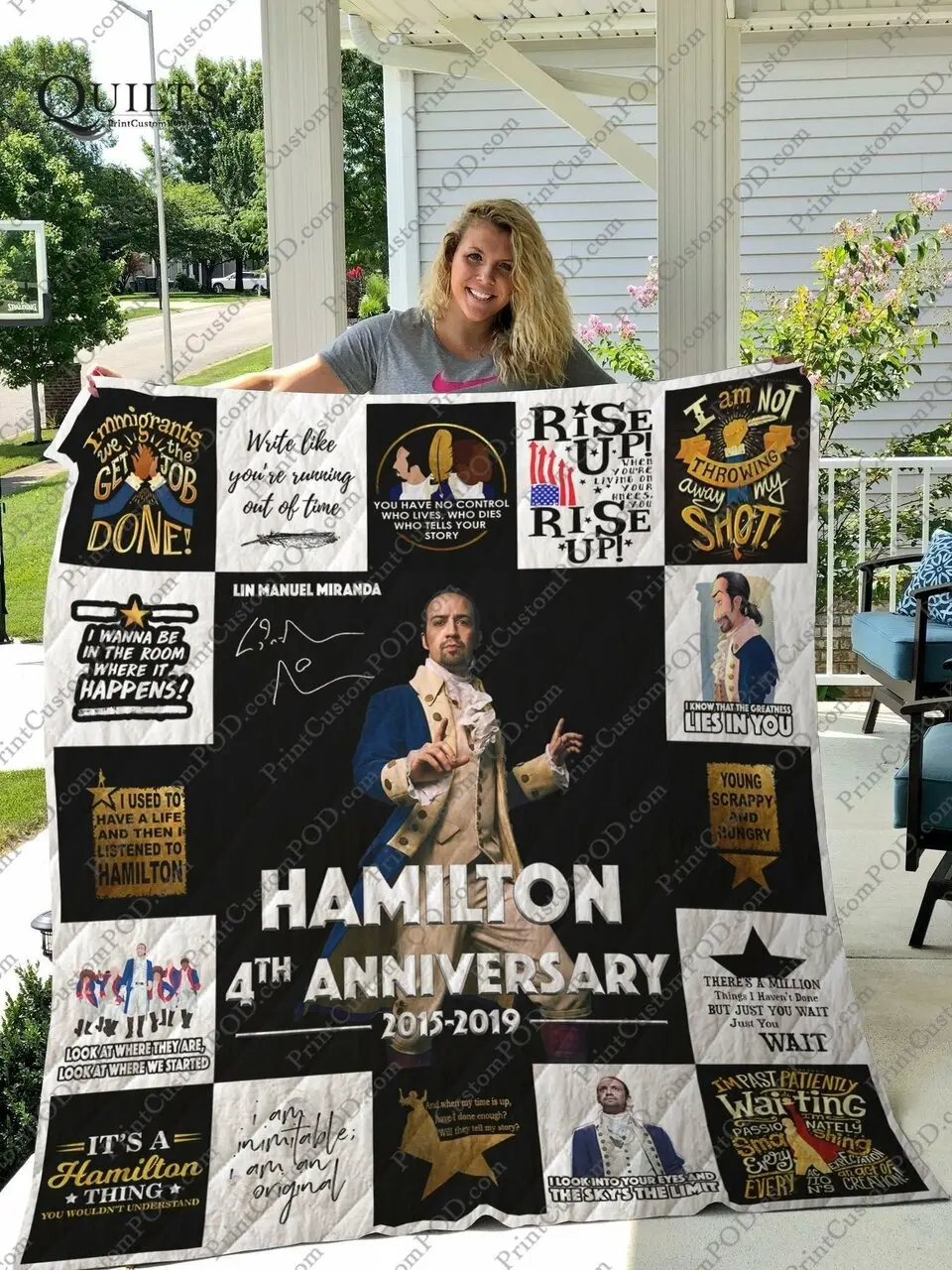 Mofi Hamilton Quilt Blanket For Fans Ver 17 4 and Home Decor