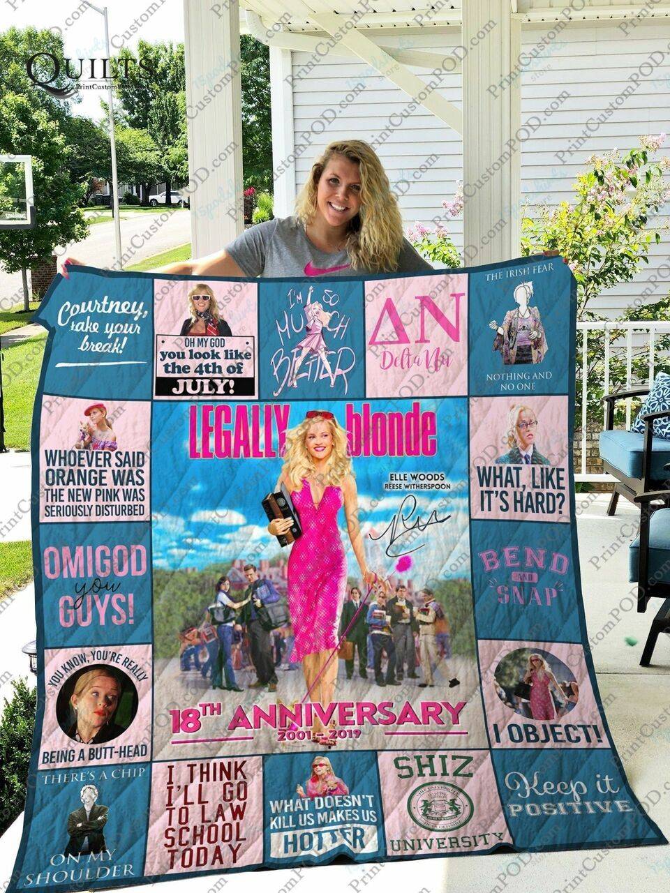 Mofi Legally Blonde Quilt Blanket For Fans Ver 17 and Home Decor