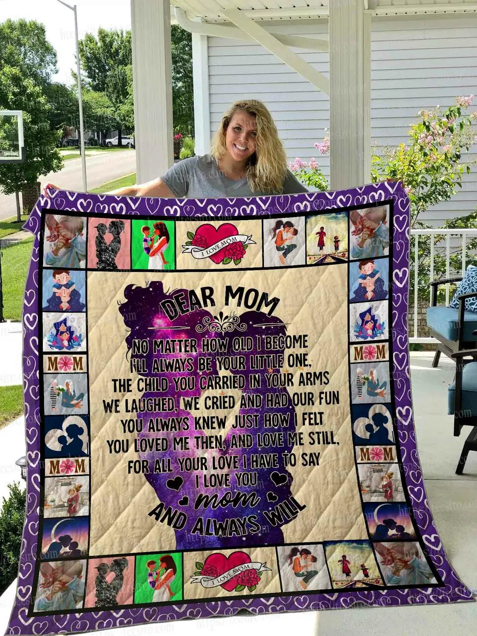 Mom MotherS Day Gift Quilt Blanket 01 and Home Decor