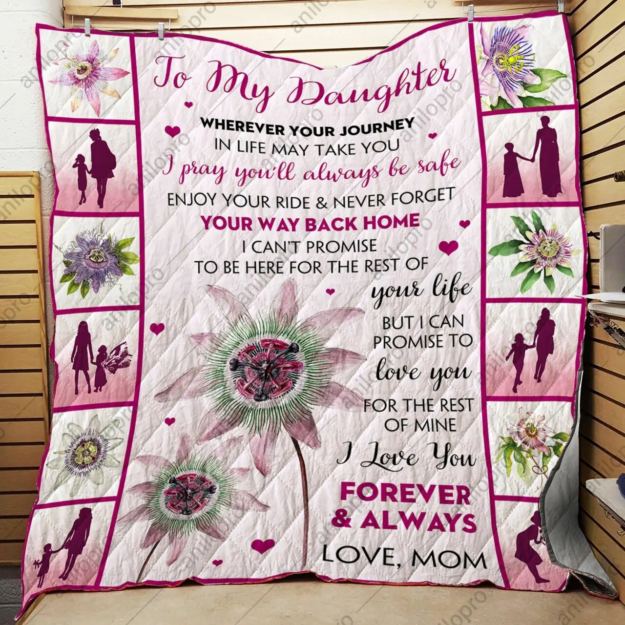 Mom To Daughter Forever Always Quilt Blanket Dhc04012069Td and Home Decor