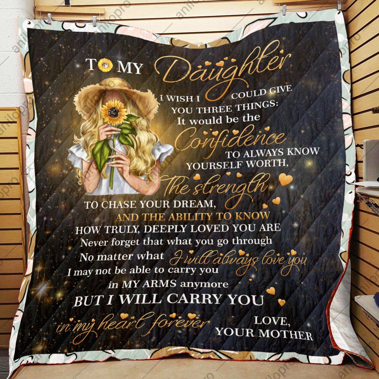 Mom To Daughter Give You Three Things Quilt Blanket Dhc04012062Td and Home Decor