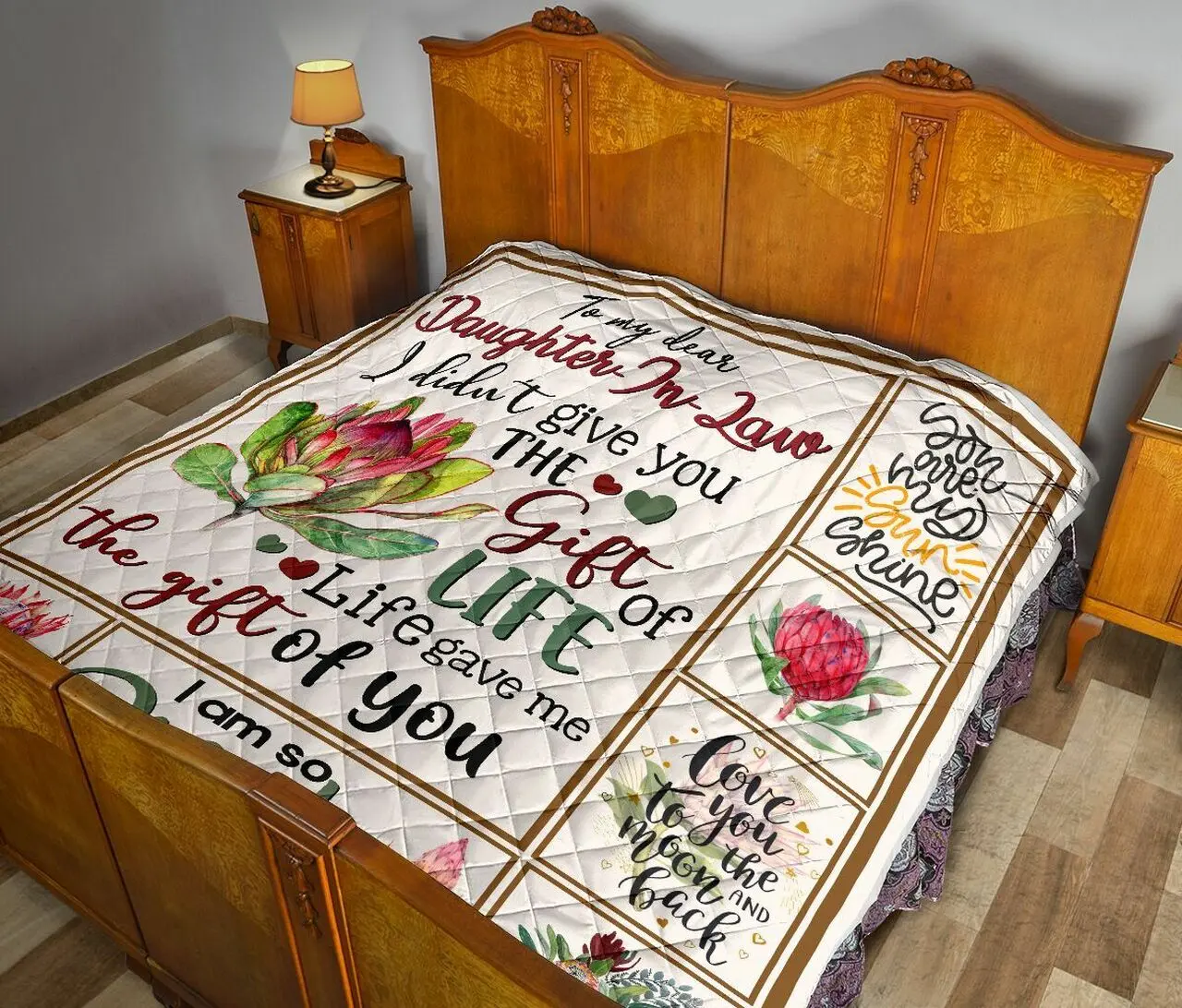 Mom To Daughter In Law Quilt Blanket Dhc02011220Dd and Home Decor