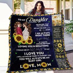 Mom To Daughter Loving You And Breathing Quilt Blanket Dhc040120158Td and Home Decor