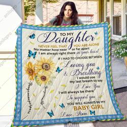 Mom To Daughter Loving You Quilt Blanket Dhc04012080Td and Home Decor
