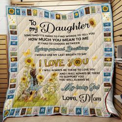 Mom To Daughter My Baby Girl Quilt Blanket Dhc040120108Td and Home Decor