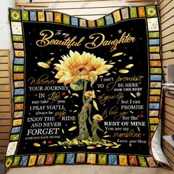 Mom To Daughter Never Forget Your Way Back Home Quilt Blanket Dhc04012064Td and Home Decor