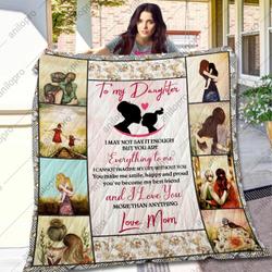 Mom To Daughter You Are Everything To Me Quilt Blanket Dhc04012066Td and Home Decor
