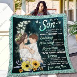 Mom To Son Always Remember Quilt Blanket Dhc040120173Td and Home Decor
