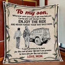 Mom To Son, I Can Promise To Love You For The Rest Of Mine Quilt Blanket and Home Decor