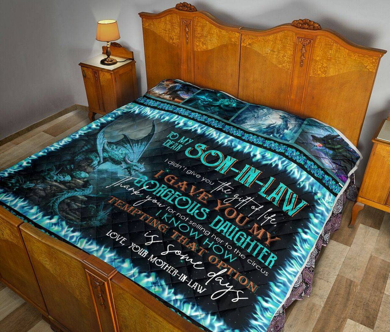 Mom To Son In Law Quilt Blanket Dhc02011449Dd and Home Decor