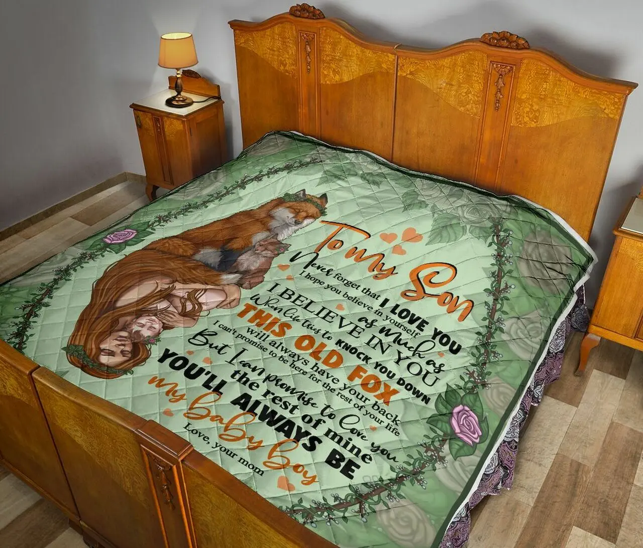 Mom To Son Quilt Blanket Dhc02011565Dd and Home Decor