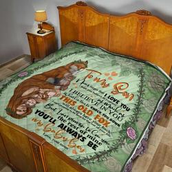 Mom To Son Quilt Blanket Dhc02011565Dd and Home Decor