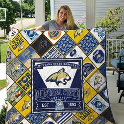 Montana State Bobcats 1 Quilt Blanket and Home Decor