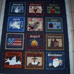 Months Of The Year Clp250658 Quilt Blanket and Home Decor