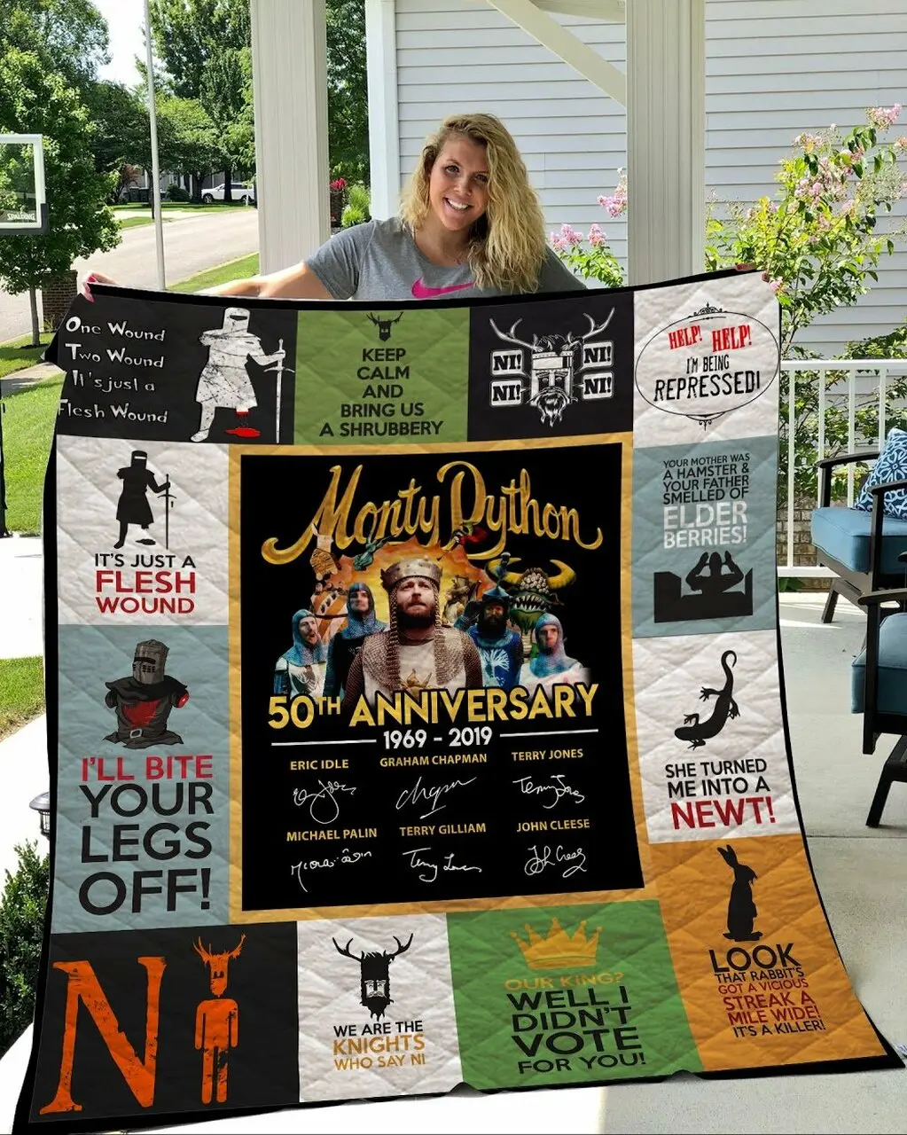 Monty Python And The Holy Grail Quilt Quilt and Home Decor