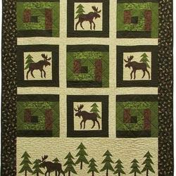 Moose Clm0910131 Quilt Blanket and Home Decor