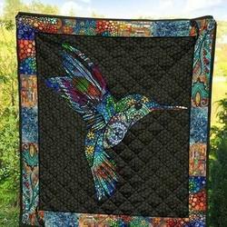 Mosaic Hummingbird Cla0710554Q Quilt Blanket and Home Decor