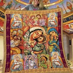 Mother Mary And Jesus Quilt Blanket Dhc1401876Vt and Home Decor