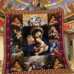 Mother Mary Pray For Us Quilt Blanket Dhc1401838Vt and Home Decor