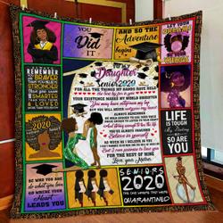 Mother To Daughter Senior 2020, The Best By Far Is You Quilt Blanket Ddh1424 and Home Decor