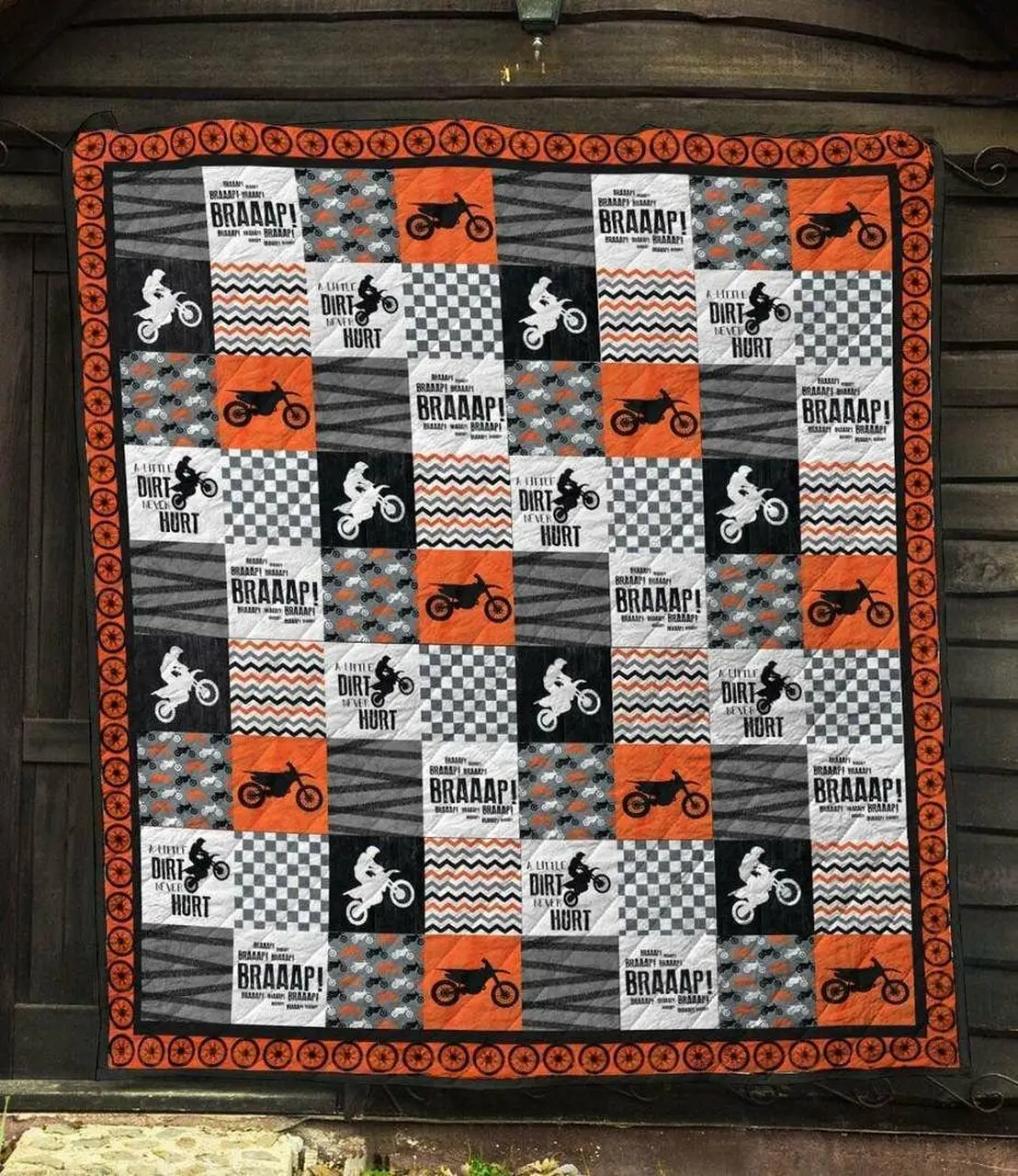 Motocross Bi020740B Tbg Quilt Blanket and Home Decor