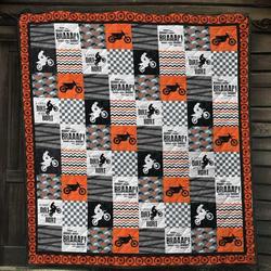 Motocross Bi020740B Tbg Quilt Blanket and Home Decor