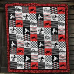 Motocross Bi190704B Tbg Quilt Blanket and Home Decor