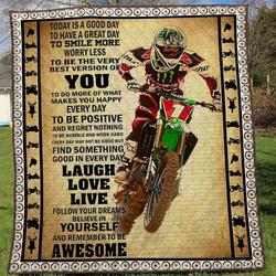 Motocross Li020802B Tbg Quilt Blanket and Home Decor