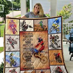 Motocross Poster Quilt Blanket Dhc1501683Vt and Home Decor