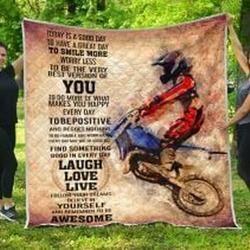 Motocross Today Is A Good Day Quilt Blanket Tmnev Dhc0301510Dd and Home Decor