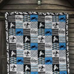 Motocross Tu290703C Tbg Quilt Blanket and Home Decor