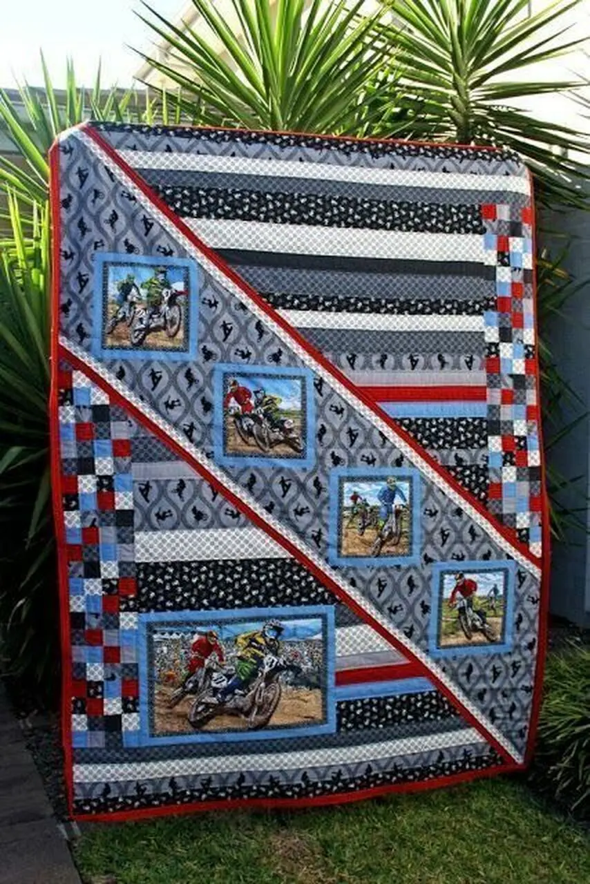 Motorbike Hur Quilt Cysimj and Home Decor