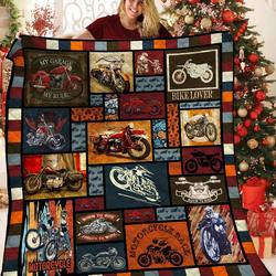 Motorcycle Bbb051132Mh Quilt Blanket and Home Decor