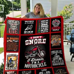 Motorcycles Printed Quilt Blanket Dhc1501580Vt and Home Decor