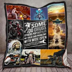 Motorycles Solve Problems Quilt Lp28 and Home Decor