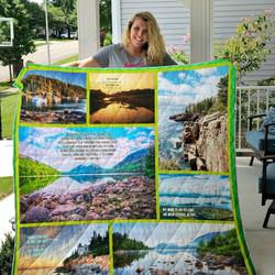 Mount Desert Island Quilt Blanket and Home Decor