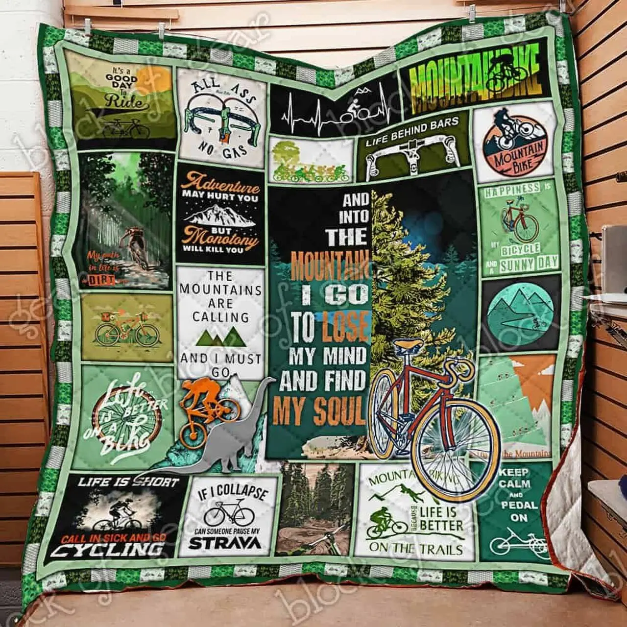 Mountain Biking Cl18100456Mdq Quilt Blanket and Home Decor