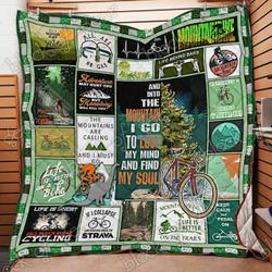 Mountain Biking Cl18100456Mdq Quilt Blanket and Home Decor
