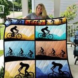 Mountain Biking Quilt Blanket Luk7Uv Dhc0301740Dd and Home Decor