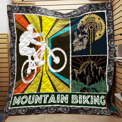 Mountain Biking Quilt Blanket  Quilt and Home Decor