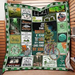 Mountain Biking Quilt X0708-16  Quilt and Home Decor