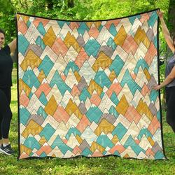 Mountain Colorful Cl12100469Mdq Quilt Blanket and Home Decor