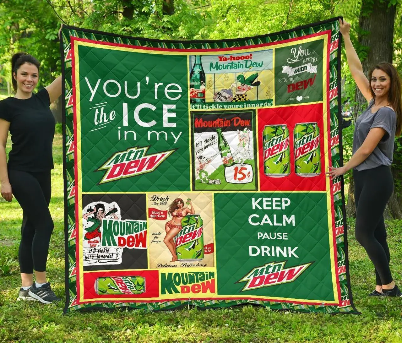Mountain Dew For Soft Drink Lover Quilt and Home Decor