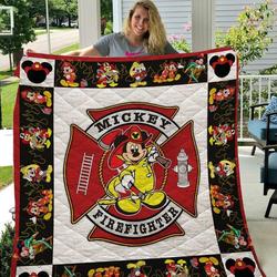 Mouse Firefighter Quilt  Maria and Home Decor