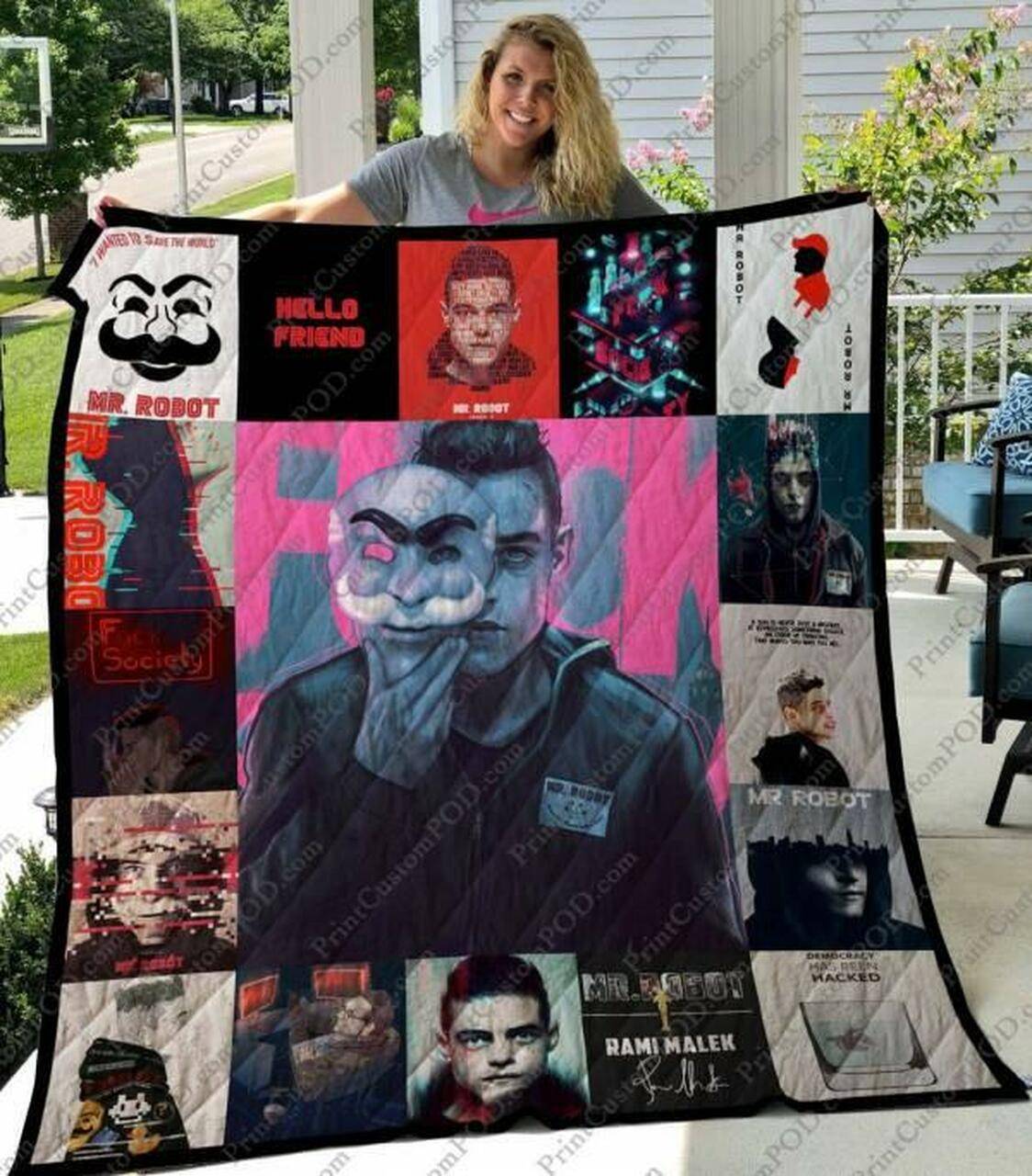 Mr Robot Quilt Blanket M040618 Quilt and Home Decor