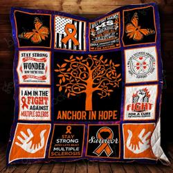 Ms Messed With The Wrong One Multiple Sclerosis Cl2100336Mdq Quilt Blanket and Home Decor